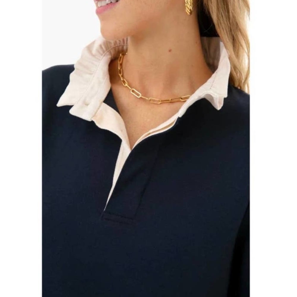 Tuckernuck Navy Dress with White Trim - Picture 3 of 13